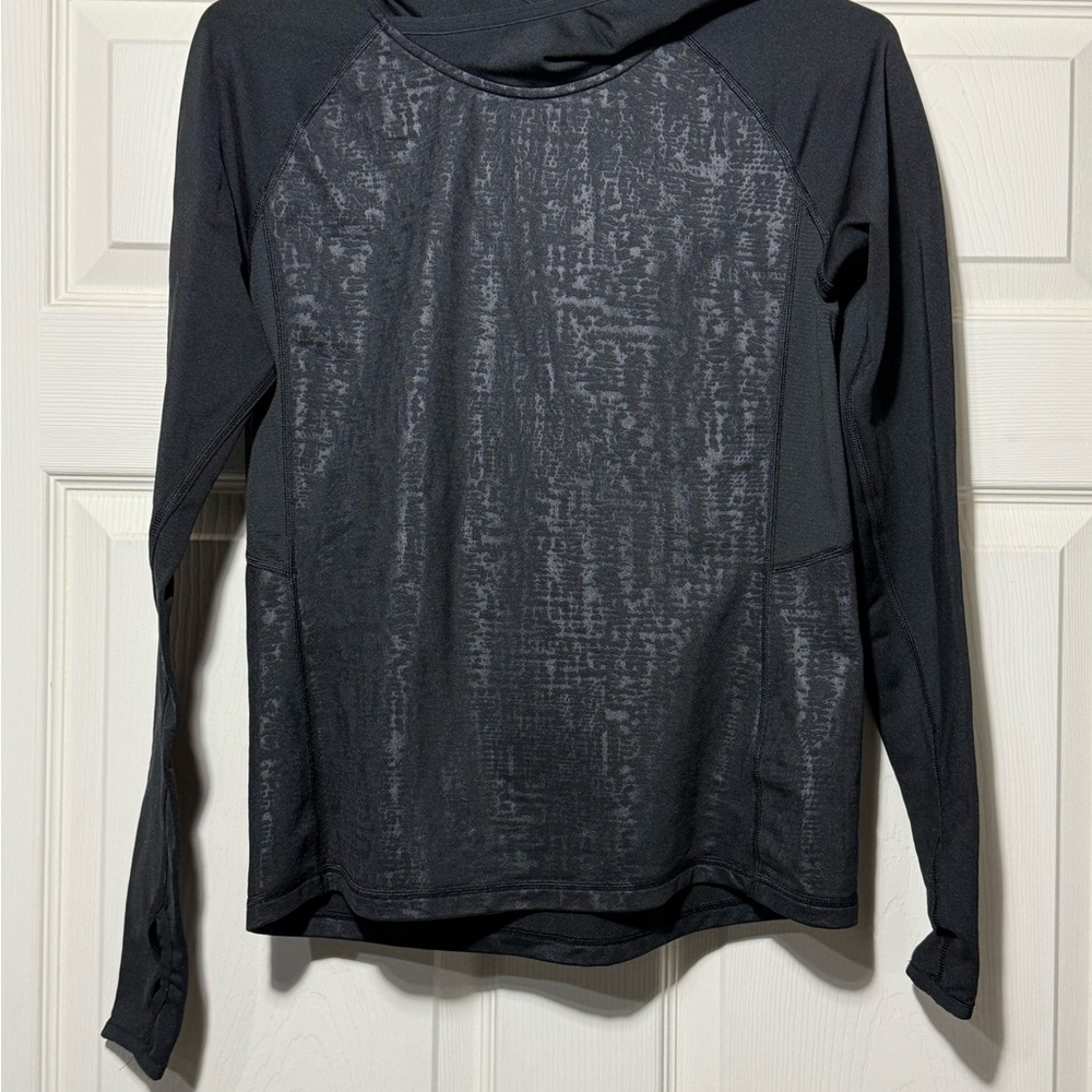 adidas Black Textured Performance Hoodie – Size S – Long Sleeve – Activewear - Picture 2 of 8